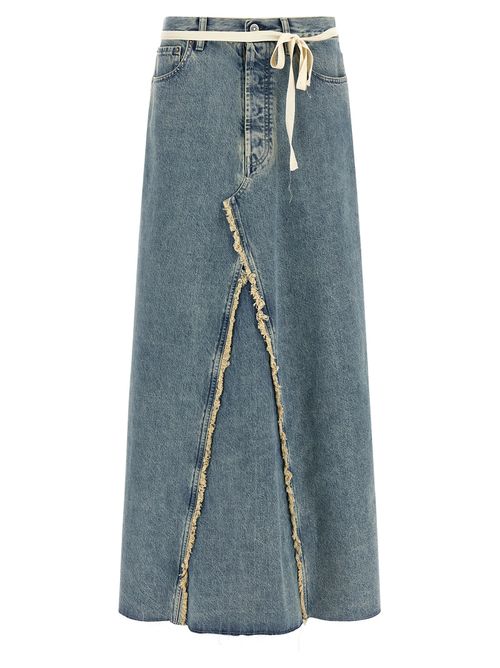 Raw Hem Denim Skirt