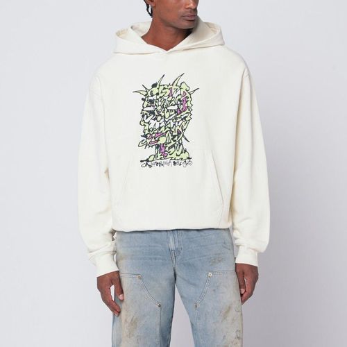 Brain Dead Light Beige Scrambled Head Sweatshirt