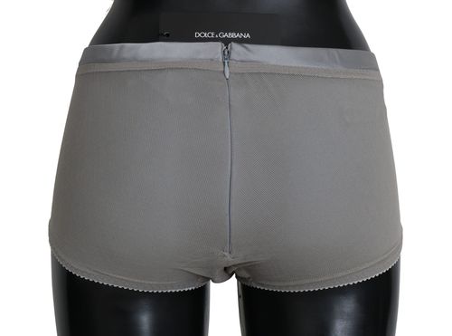 Net-Trimmed Silk-Blend Bodysuit — Silver