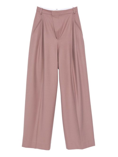 Pleated tailored trousers - Pink