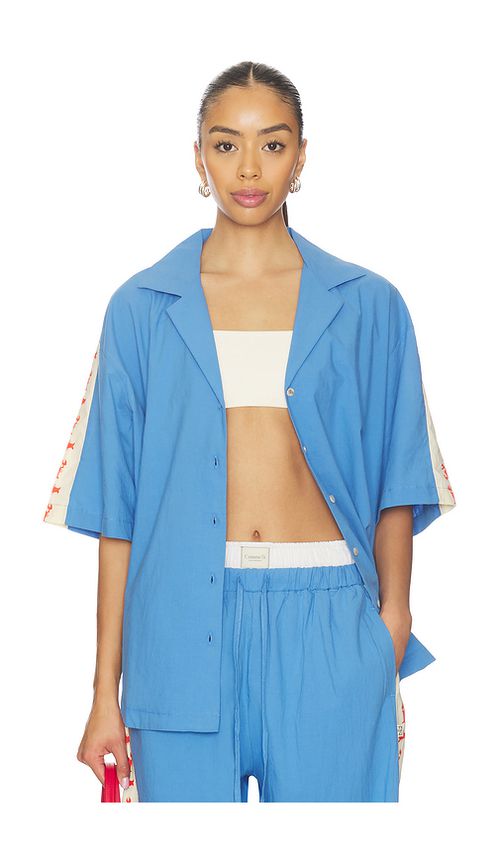 Araminta James Lobster Shirt in Blue. L. Also in S, XS