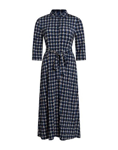 Woman Midi dress Navy Size 4 Viscose, Elastane