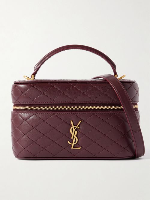 Gaby Vanity Leather Shoulder Bag - Burgundy