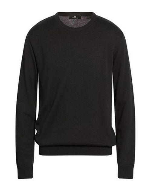 Montechiaro Man Sweater Black Size 46 Acrylic, Virgin Wool, Cotton