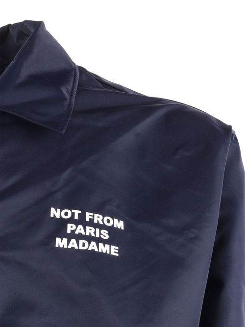 Slogan Jacket Blue Nylon Field - Men