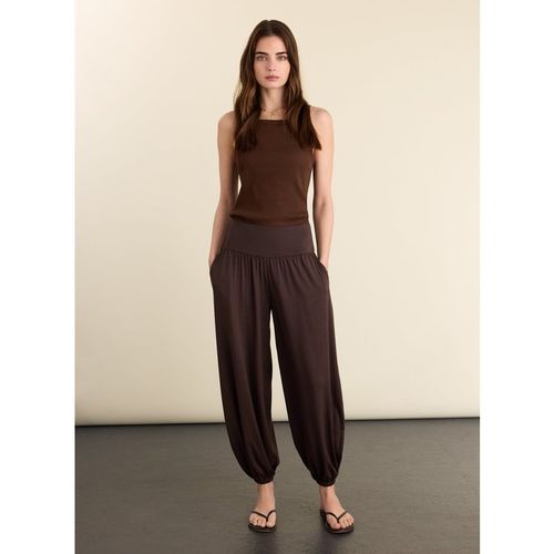 Otis Jersey Balloon Trousers Dark Chocolate