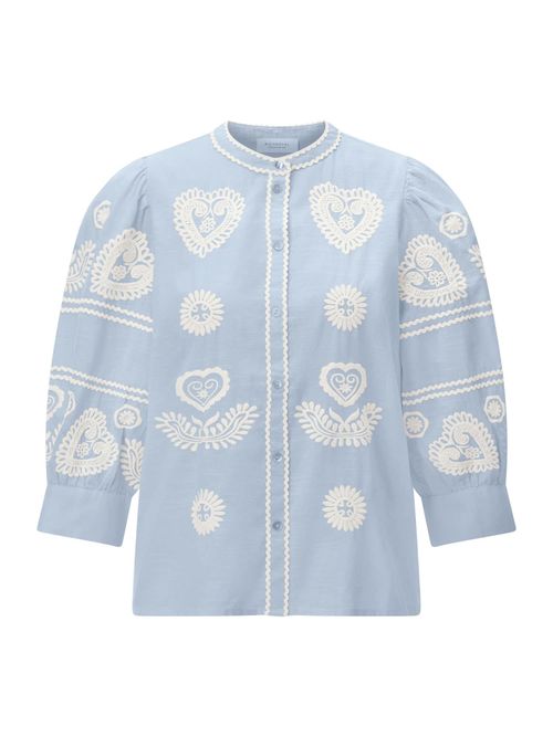 Rich & Royal Camicia da donna blu / giallo chiaro