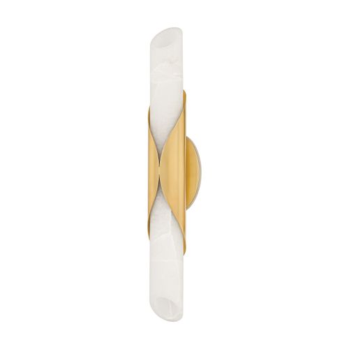 Vintage Polished Brass Two Light Wall Sconce from the Camilla Collection
