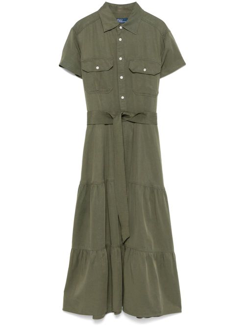 Tiered midi dress - Green