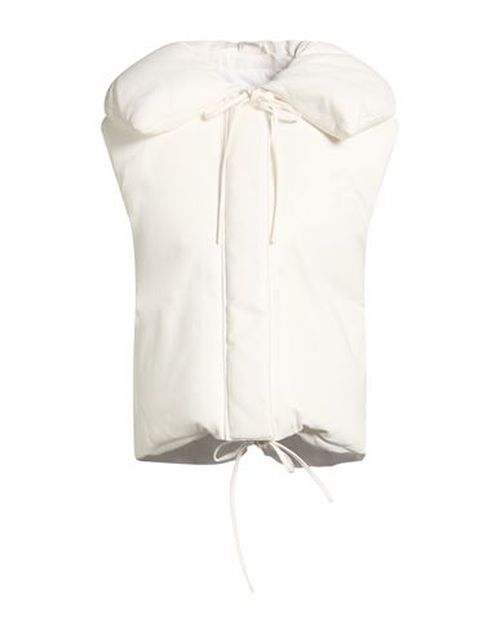 Woman Vest White Size 4 Ovine leather