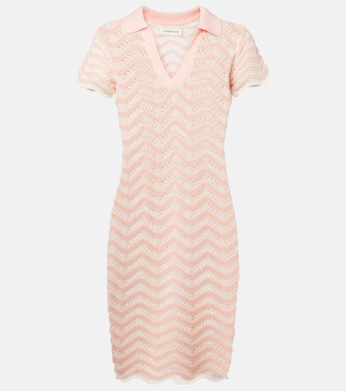 Coco striped cotton-blend minidress