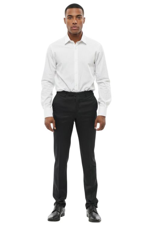 Black Flat Front Pants