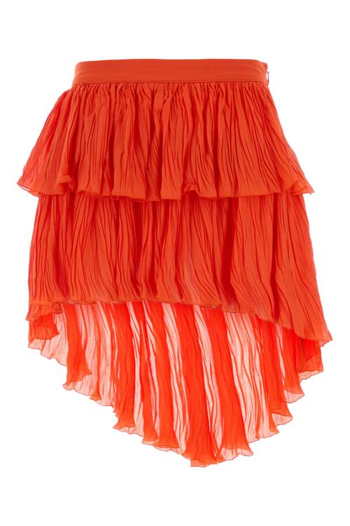 Plisset Skirt — Orange