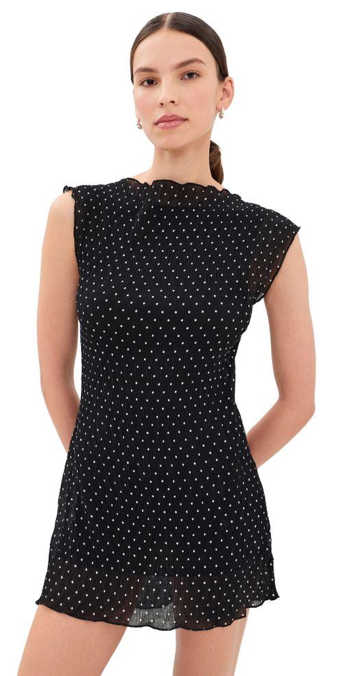 Mariner Mini Dress NOIR POLKA