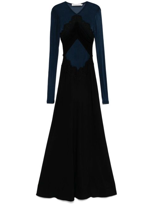 Lace-detailed maxi dress - Black