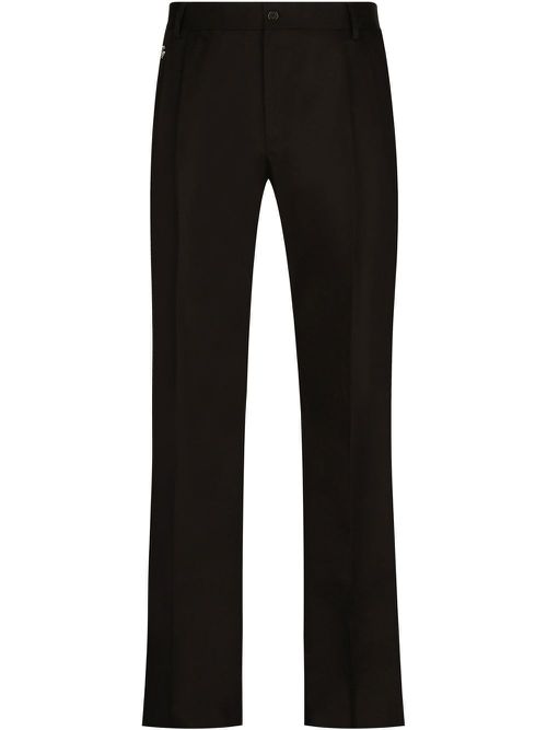 DG patch stretch-cotton trousers - Black