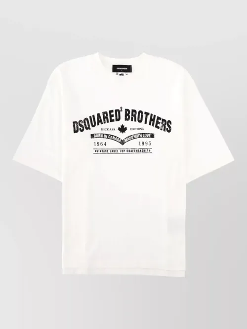 Dsquared2 - crew neck graphic print short sleeve shirt