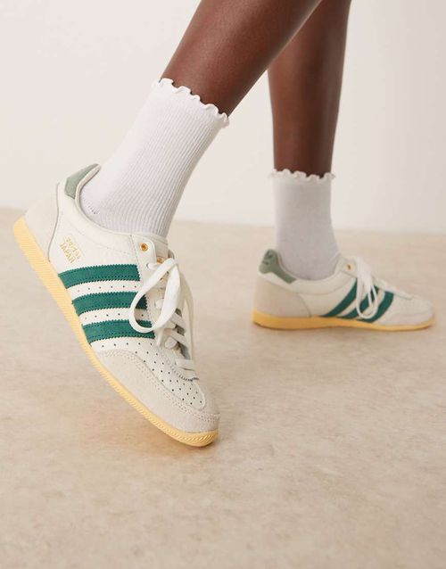 Adidas Originals Japan trainers in white and green