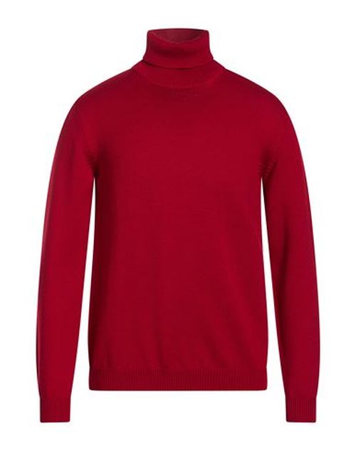 Man Turtleneck Red Size 40 Merino Wool