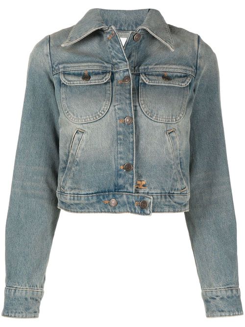 Button-down denim jacket - Blue