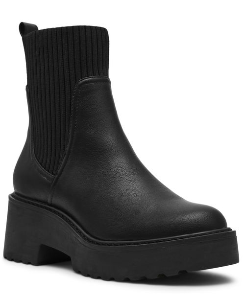 Women's Zepplin Lug Sole Chelsea Booties - Black