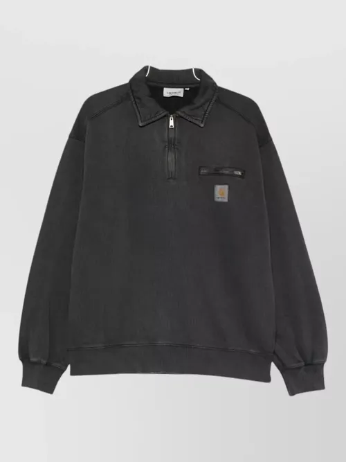 Carhartt Wip - cotton half zip sweatshirt shirt jacket