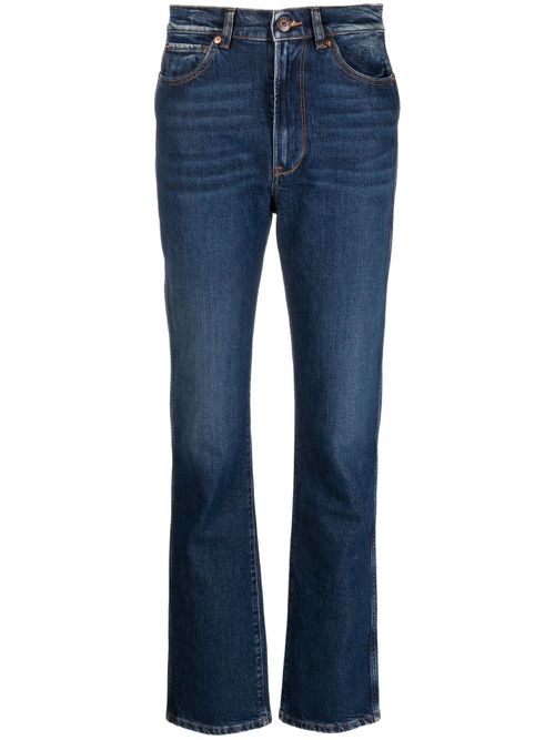 Slim-fit cotton-blend jeans - Blue