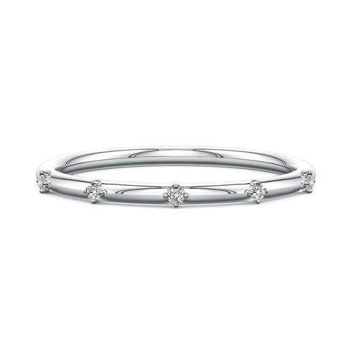 Angara 1.2 MM Round Diamond Five-Stone Station Ring in 18K White Gold