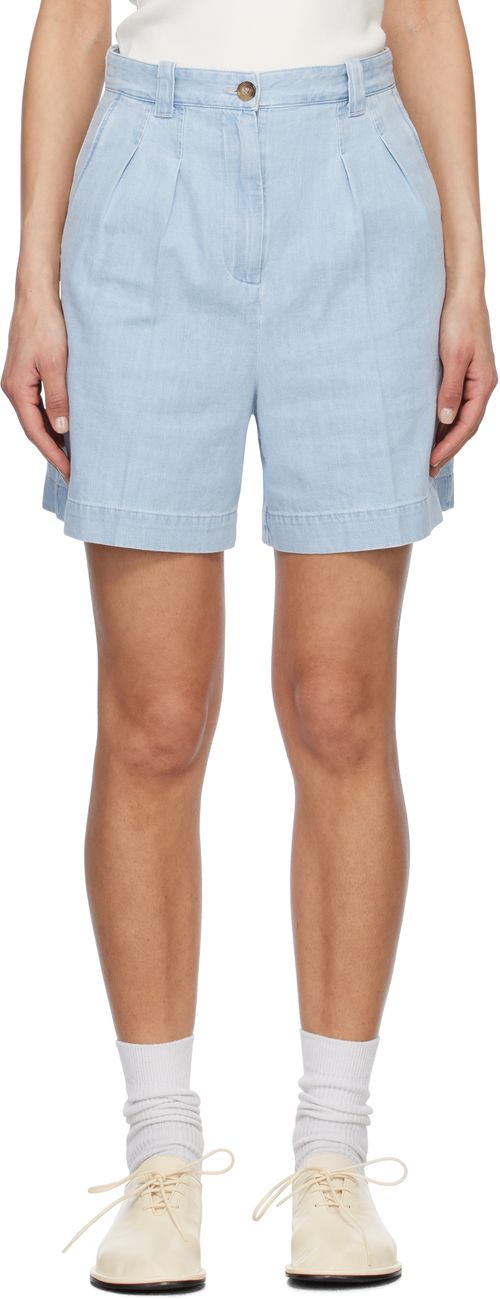 A. P.C. Blue Nola Denim Shorts