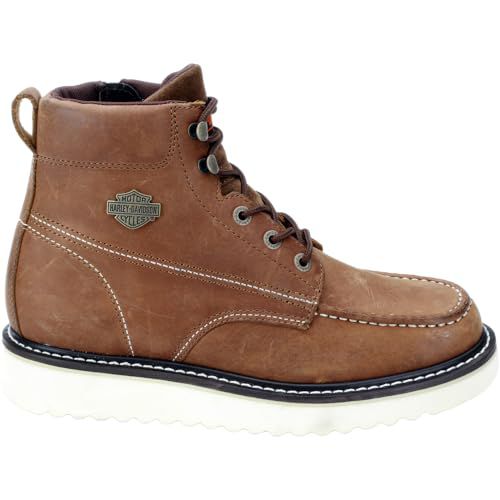Harley-Davidson Men's Beau Leather Motorcycle Casual Wedge Boot