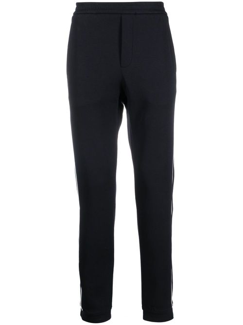 Side-stripe straight trousers - Blue