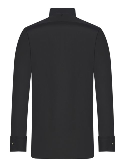 Cotton Piqué Shirt — Black