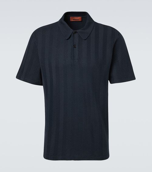 Cotton-blend polo shirt