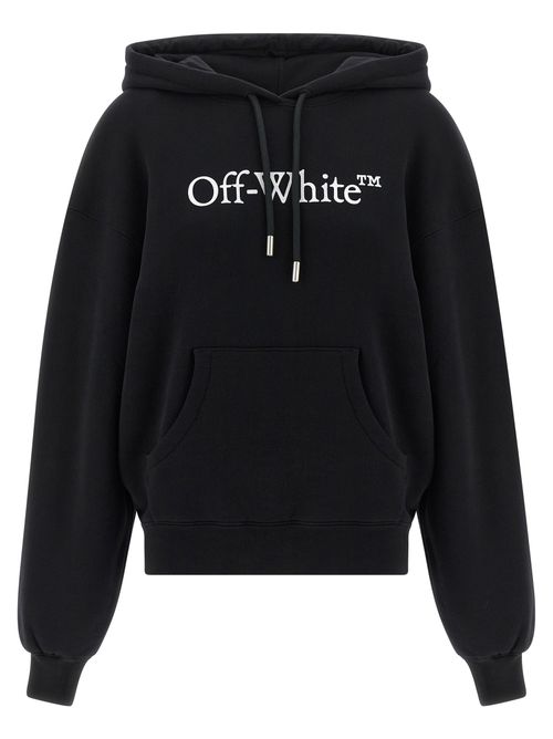 Logo-Print Cotton Hoodie — Black