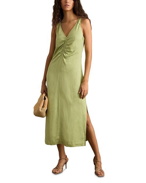 Petites Pari Ruched Midi Dress