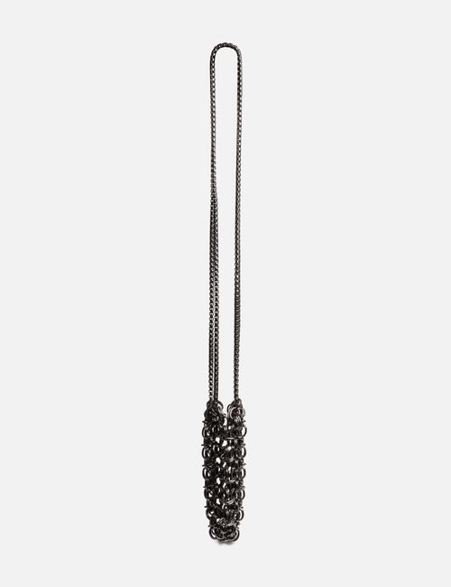 Chainmail Shoulder Bag - Gunmetal