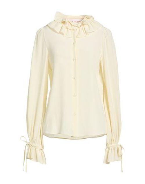 Woman Shirt Cream Size 4 Silk