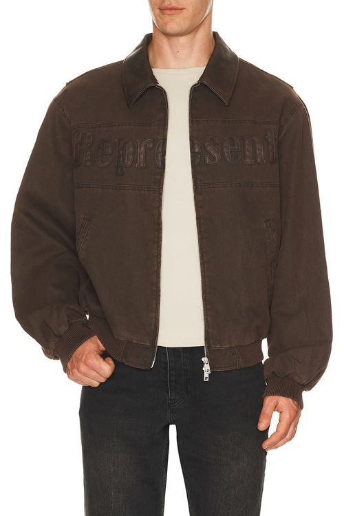 REPRESENT Roscoe Bomber Jacket in Whisky - Brown. M also in L, S, XL/1X