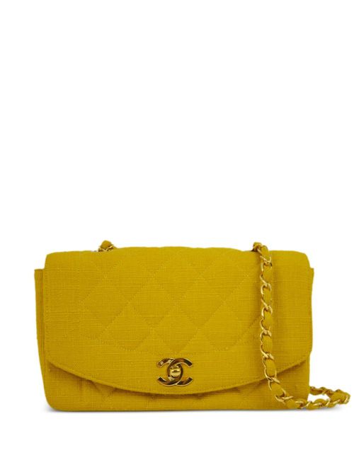 1992 small Diana shoulder bag - Yellow