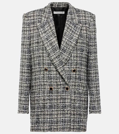 Wool lamé tweed blazer