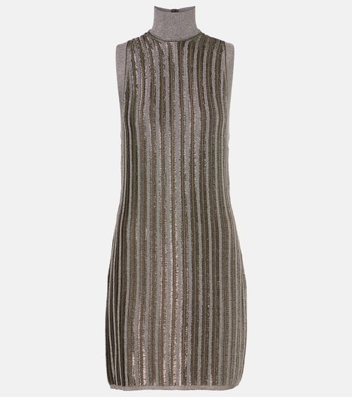 Wool-blend minidress