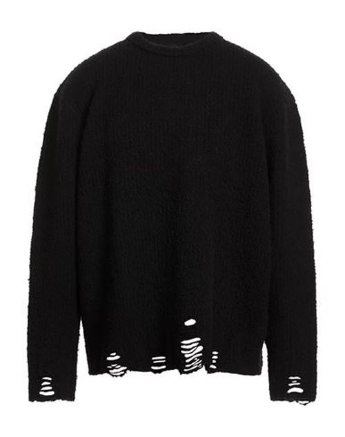 Man Sweater Black Size 2 Wool, Polyester