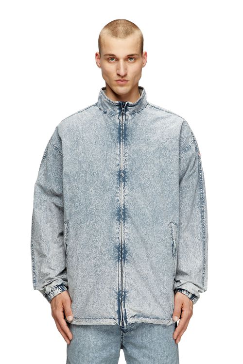 Diesel - Jacket in recycled nylon taslan - Jackets - Man - Blue
