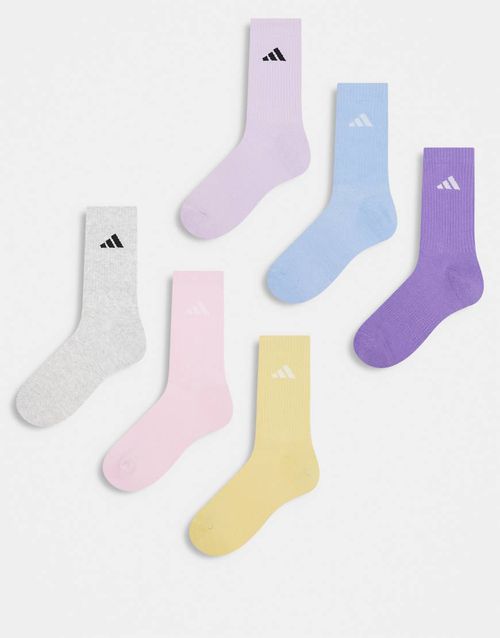 Adidas Performance socks in multi pastel colours 6 pack