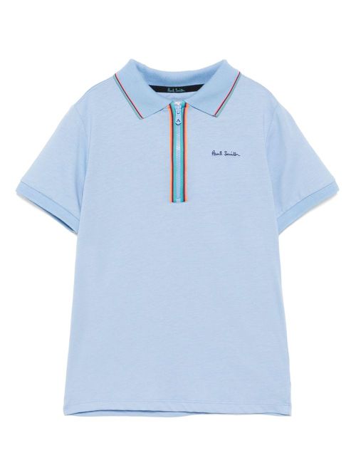 Logo-embroidered polo shirt - Blue