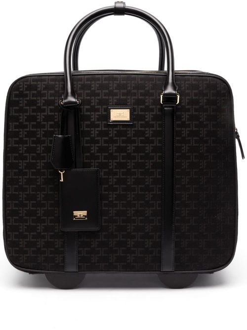 Weekend monogram-pattern suitcase - Black