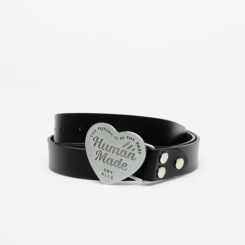HUMAN MADE Leather Buckle Belt Silver