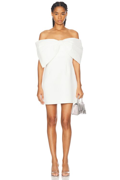 Rachel Gilbert Kace Mini Dress in Ivory - Ivory.  4 also in 0
