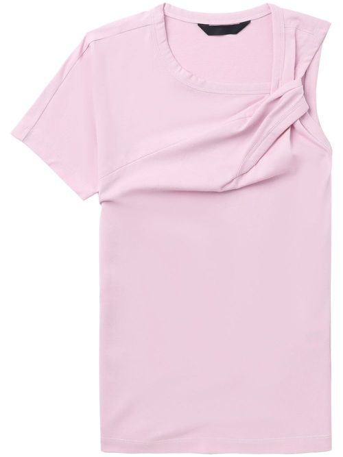 Single-sleeve cotton T-shirt - Pink
