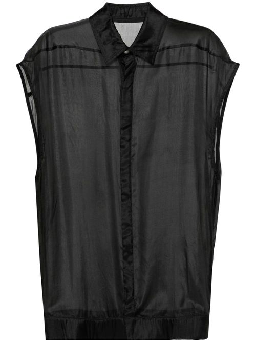SL Jumbo silk blouse - Black